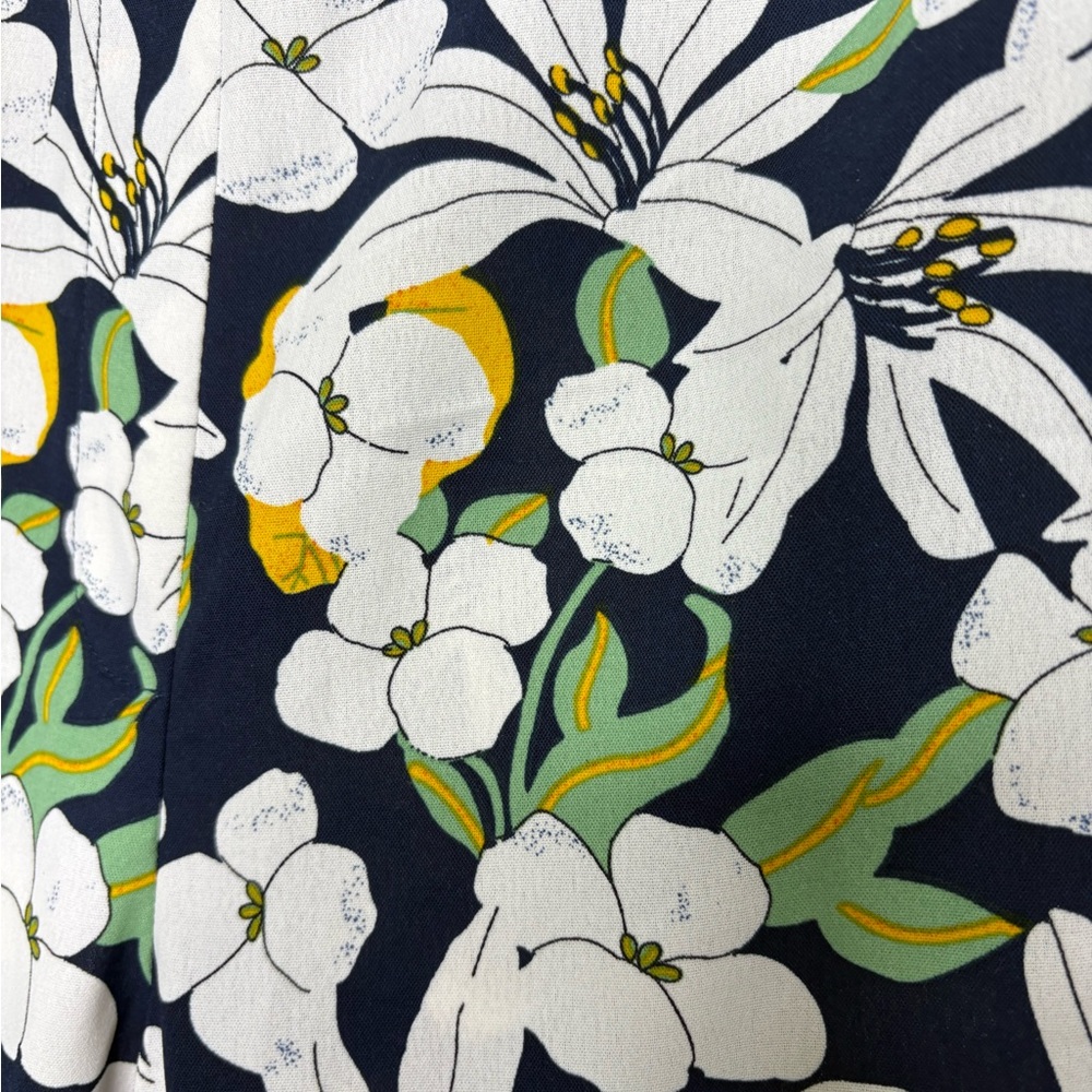 Cynthia Rowley Black Floral Cropped Pants - Picture 6 of 9